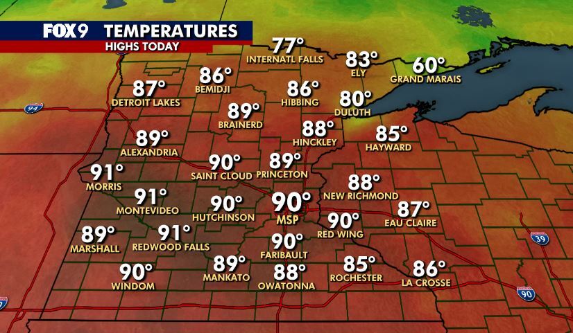 Minnesota weather: Record heat Saturday with more tonight and Sunday — FOX 9